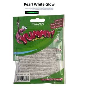 Fujin Yummy Sandworm 7cm LRF Silikonu (20'li) Pearl White Glow