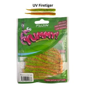 Fujin Yummy Sandworm 7cm LRF Silikonu (20'li) UV Firetiger