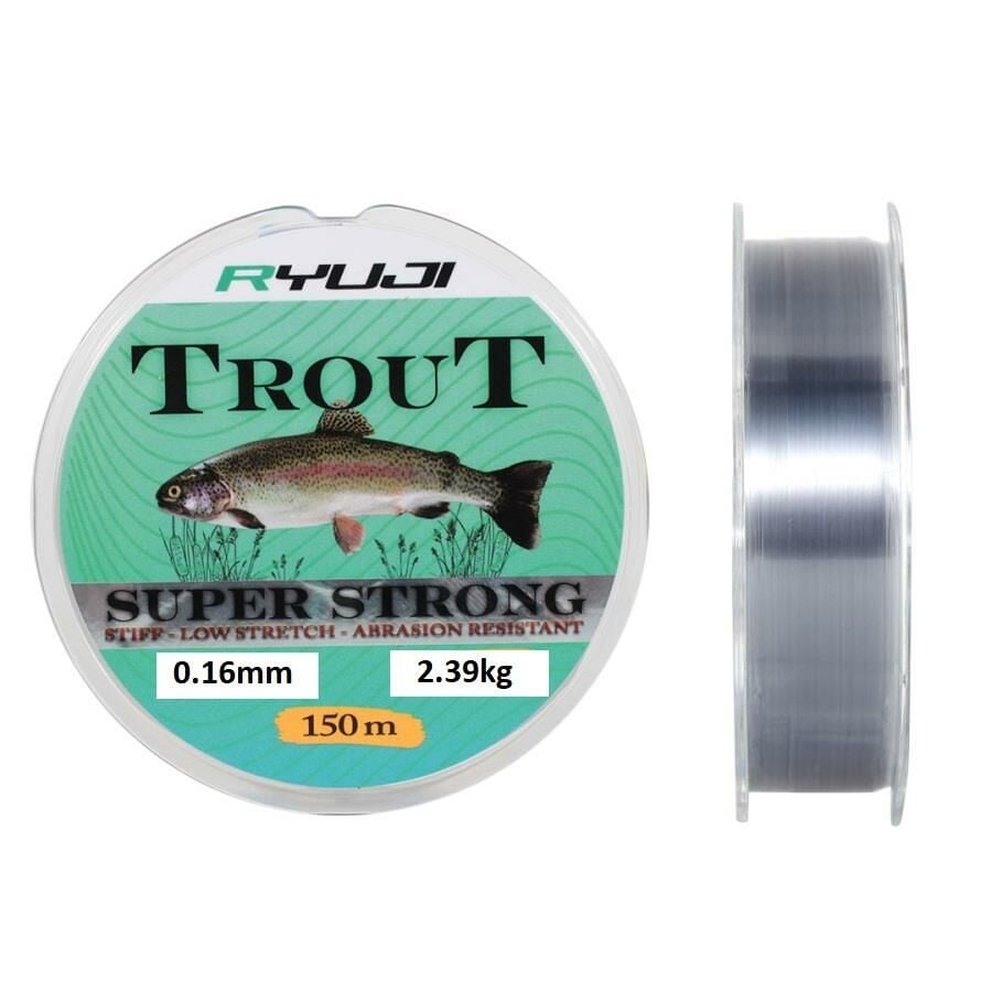 Ryuji Trout 0.16mm 150m Light Grey Monofilament Misina