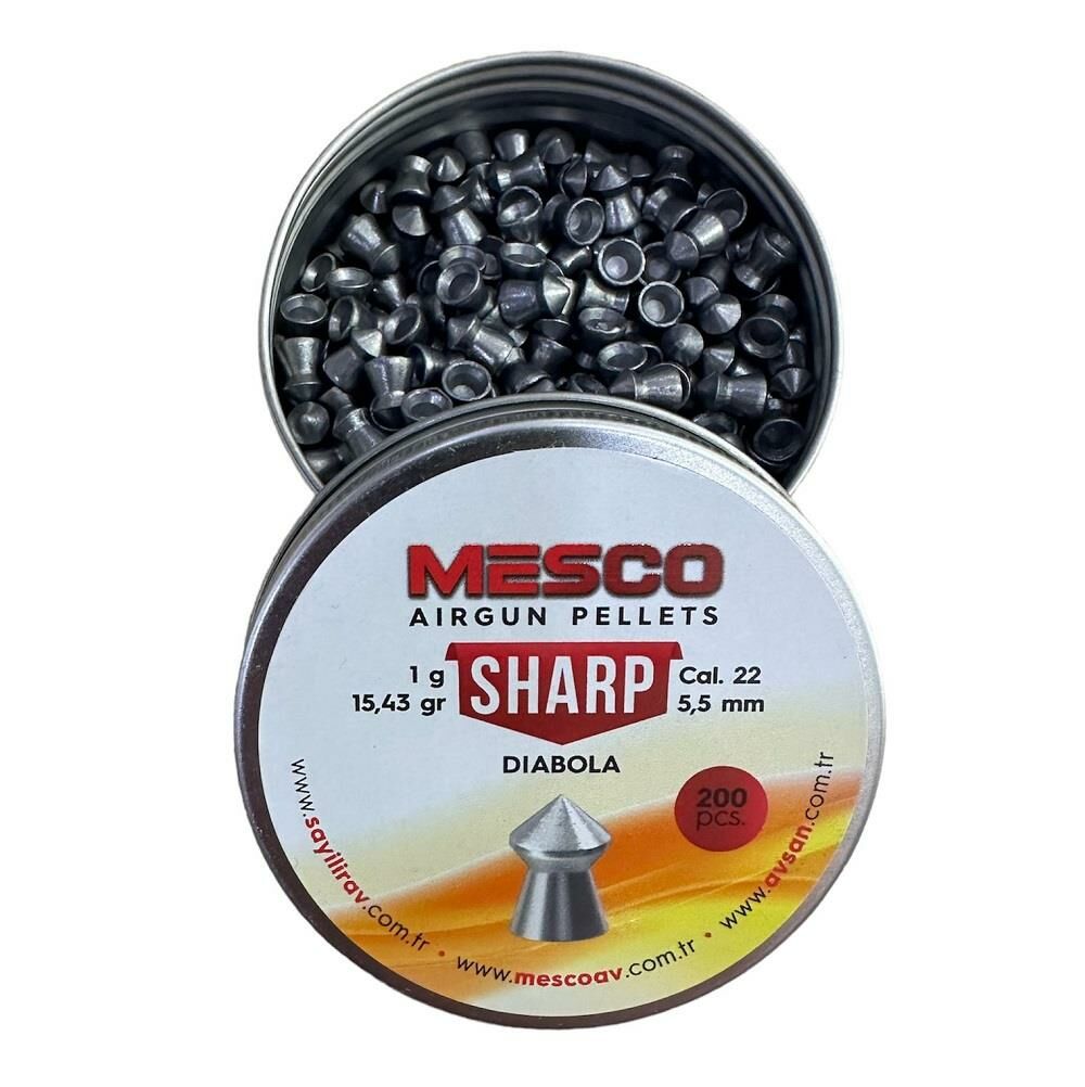 Mesco Sharp 5.5mm 1gr Havalı Tüfek Saçması (200 adet)