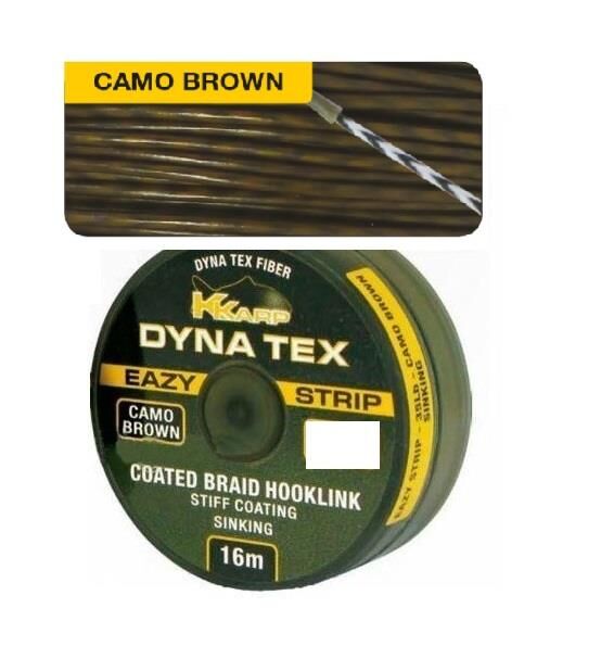 K-Karp Dyna Tex Camo Brown 16m-25lb Kaplamalı Köstek İpi
