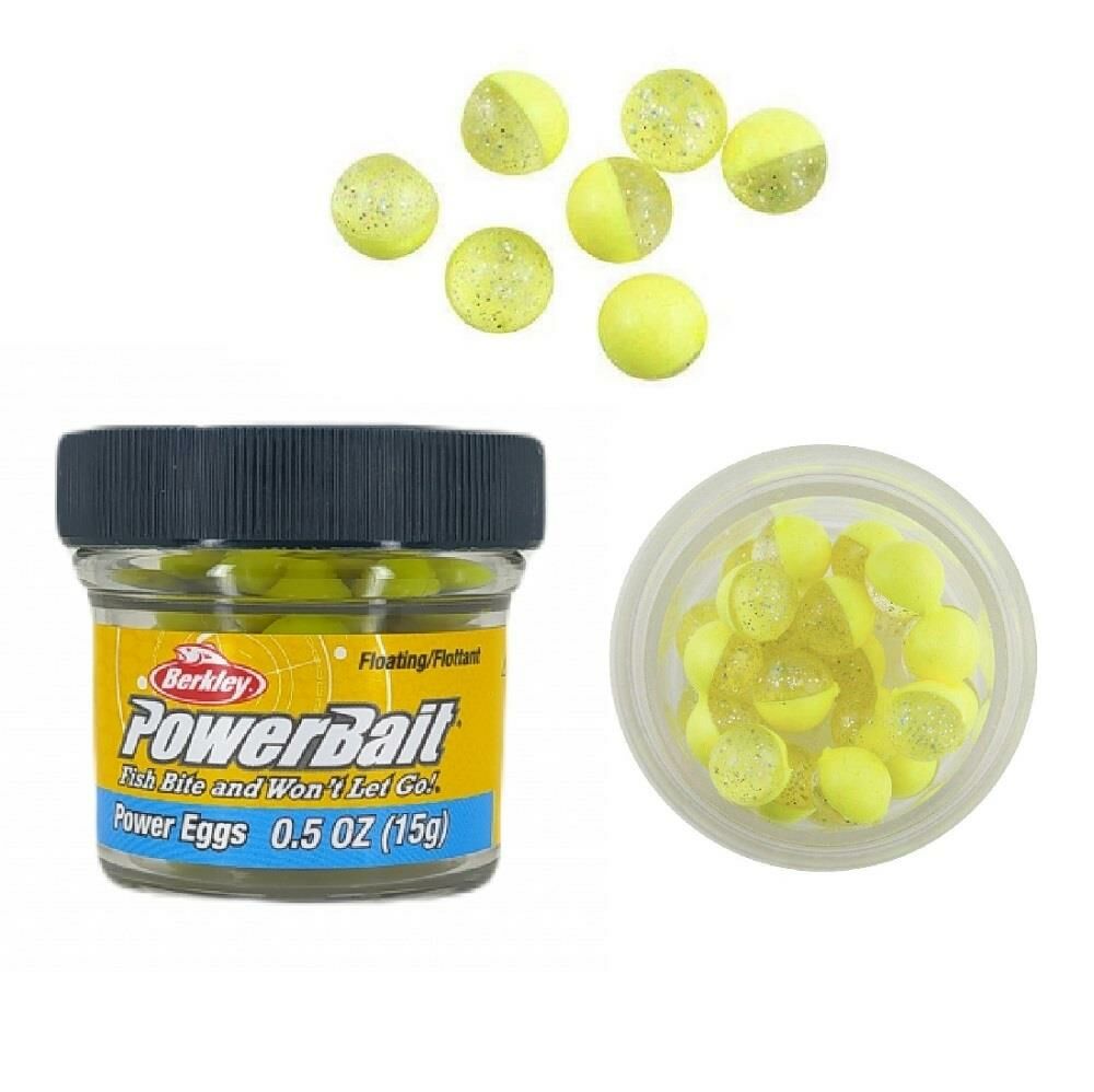 Berkley Powerbait Power Eggs Clear Silver Fl Yellow