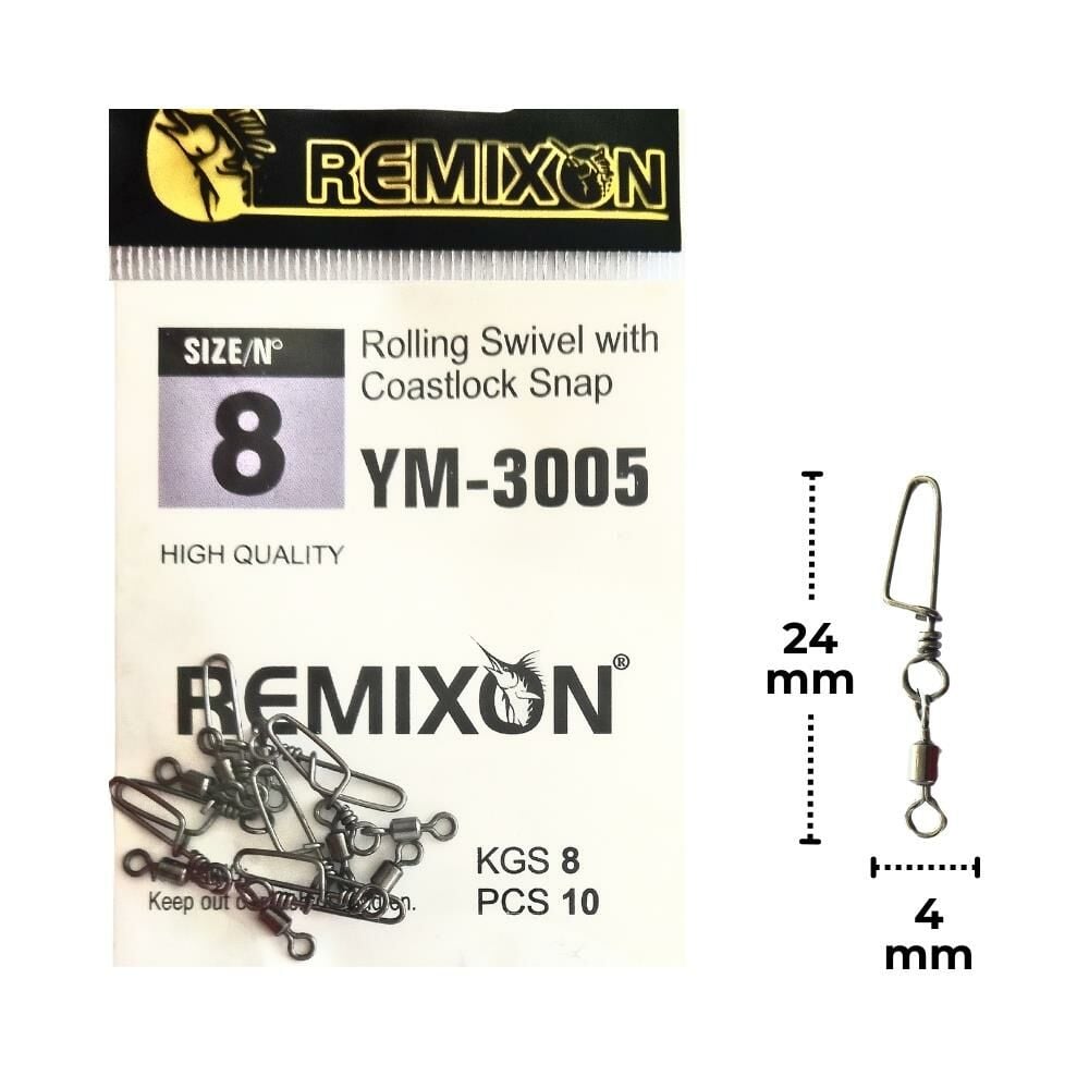 Remixon YM-3005 No:8 Klipsli Fırdöndü 10 adet