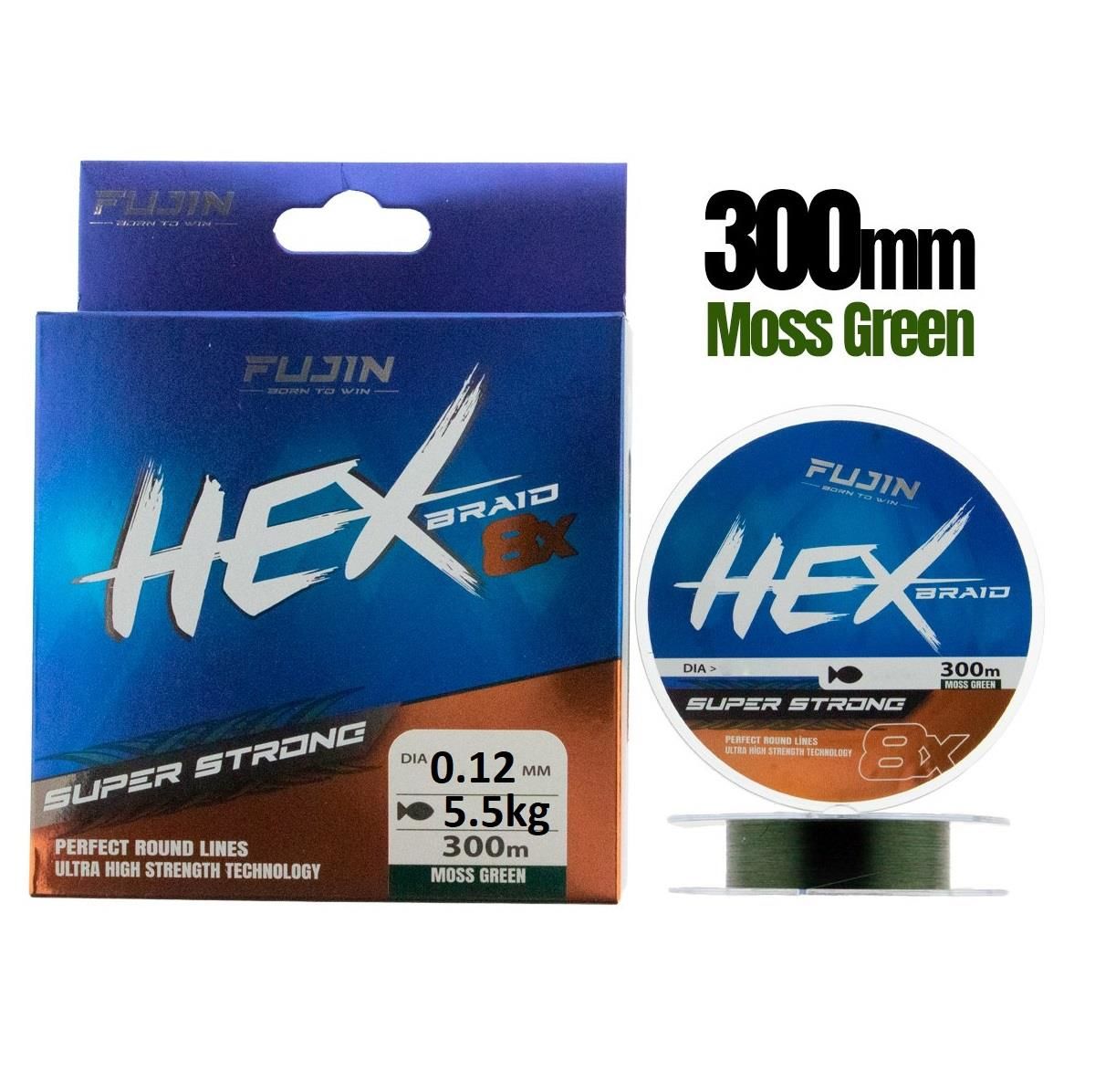 Fujin Yeni Hex 8x 0.12mm 300mt Moss Green İp Misina