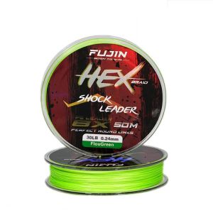 Fujin Hex Braid 8x 0.24mm 50mt Fluo Green PE İP Shock Leader