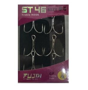 Fujin ST46 Üçlü Maket Balık İğnesi No:4 (6 adet)