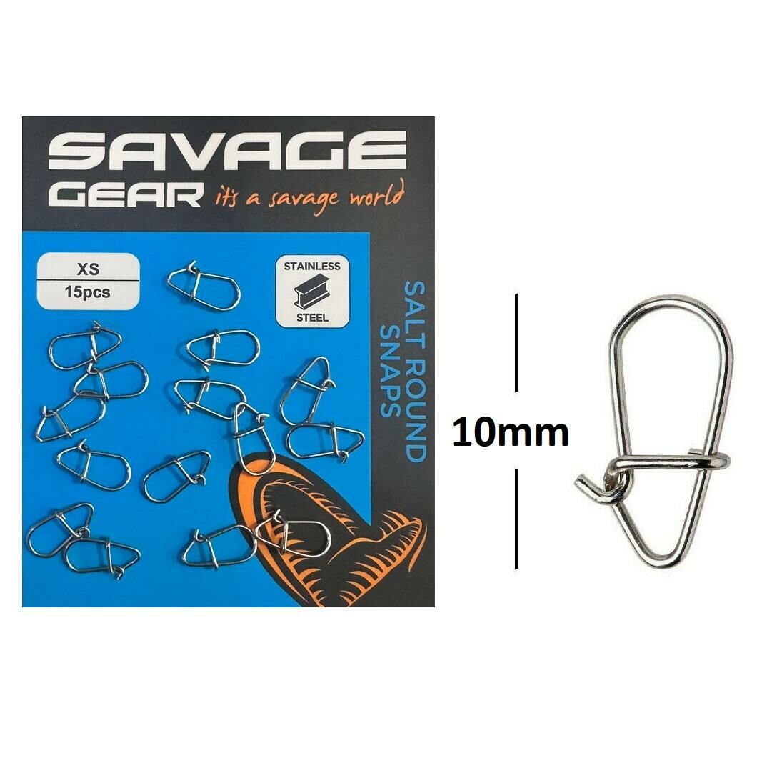 Savage Gear Salt Round Snaps Klips No: XS 15 Adet