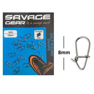 Savage Gear Salt Round Snaps Klips No: XXS 15 Adet