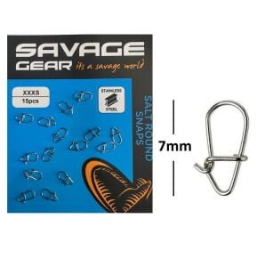 Savage Gear Salt Round Snaps Klips No: XXXS 15 Adet