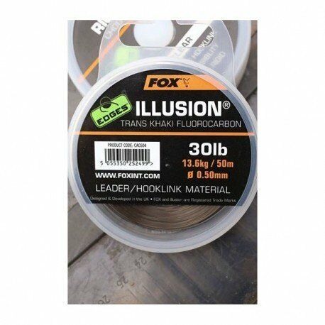 Fox Edges Illusion FluoroCarbon 0.50 mm 50 m 30 lb Leader Misina