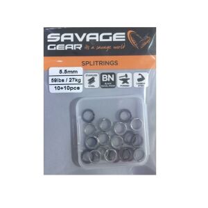Savage Gear Split Ring SS+BLN 10+10 5.5MM Halka (20 Adet)