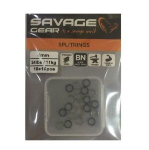 Savage Gear Split Ring SS+BLN 10+10 4MM Halka (20 Adet)