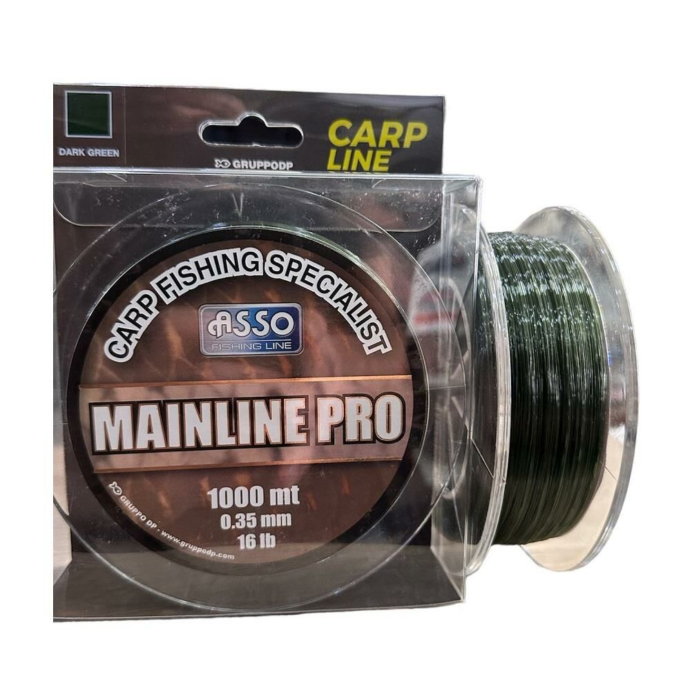 Asso Mainline Pro Carp 1000m 0.35mm  Dark Green Misina