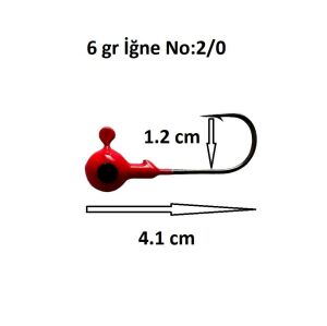 Remixon AJ 6gr İğne No:2/0 Zoka Jighead (1 Adet)