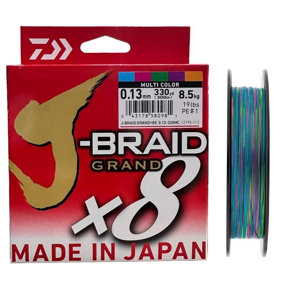 Daiwa J-Braid Grand 300m 0.13mm 8X Multi Color İp Misina