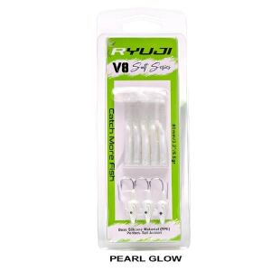 Ryuji V8 8cm 5.5gr Silikon Yem (3+5) Pearl Glow