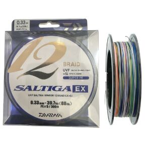 Daiwa Saltiga 12 Braid 300m 0.33mm Multicolor İp Misina