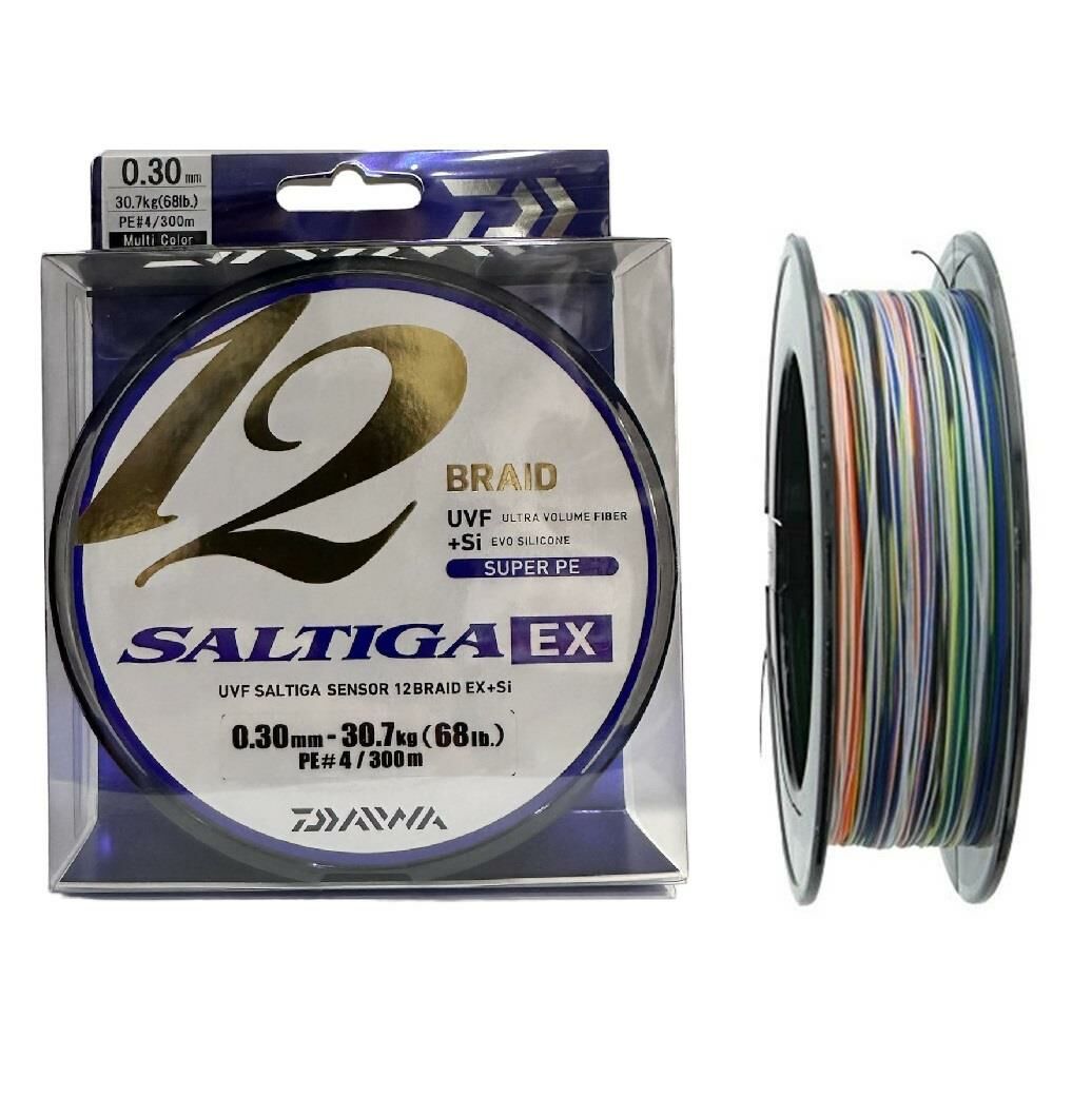 Daiwa Saltiga 12 Braid 300m 0.30mm Multicolor İp Misina
