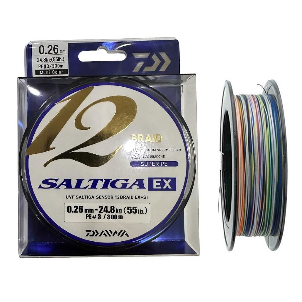 Daiwa Saltiga 12 Braid 300m 0.26mm Multicolor İp Misina
