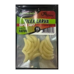 Fil Fishing Super Soft 2cm Larva Silikon Kurt Natur (15 Adet)