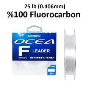 Shimano Ocea F Leader EX Fluorocarbon Misina 50m 25lb 0.406mm
