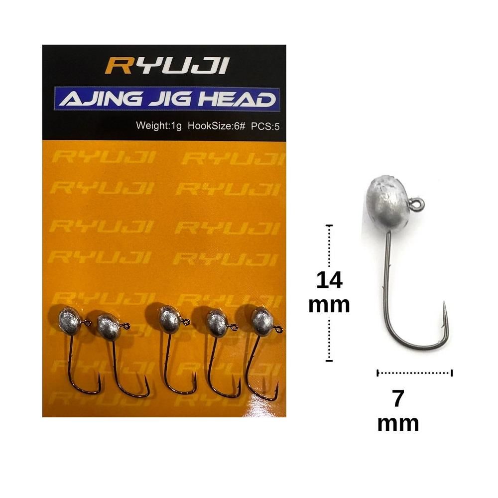 Ryuji Ajing 1gr No:6 Jig Head Zoka (5 Adet)