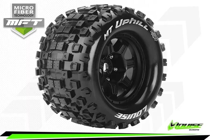 3.8'' MT-Uphill MFT Tyres on (0 Offset) Black Rims 1/8 17 HEX 4 Adet