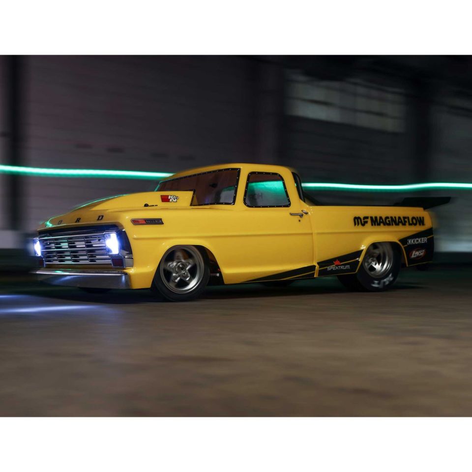 1/10 '68 Ford F100 22S 2WD No Prep Drag Truck Brushless RTR, Magnaflow