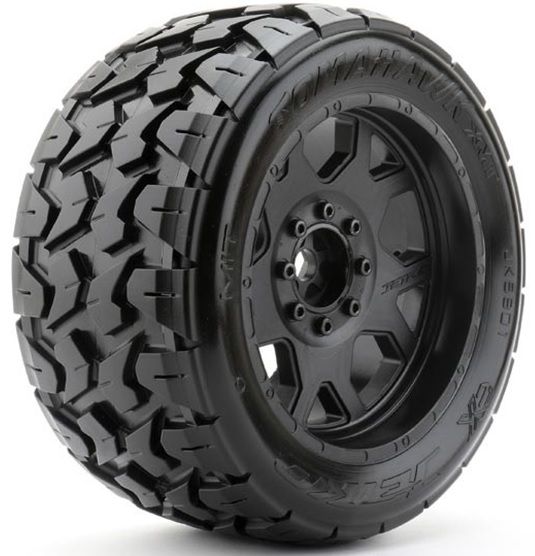 X-MT Extreme Tyre Tomahawk Belted on TRX X-Maxx Black Rims 4 Adet