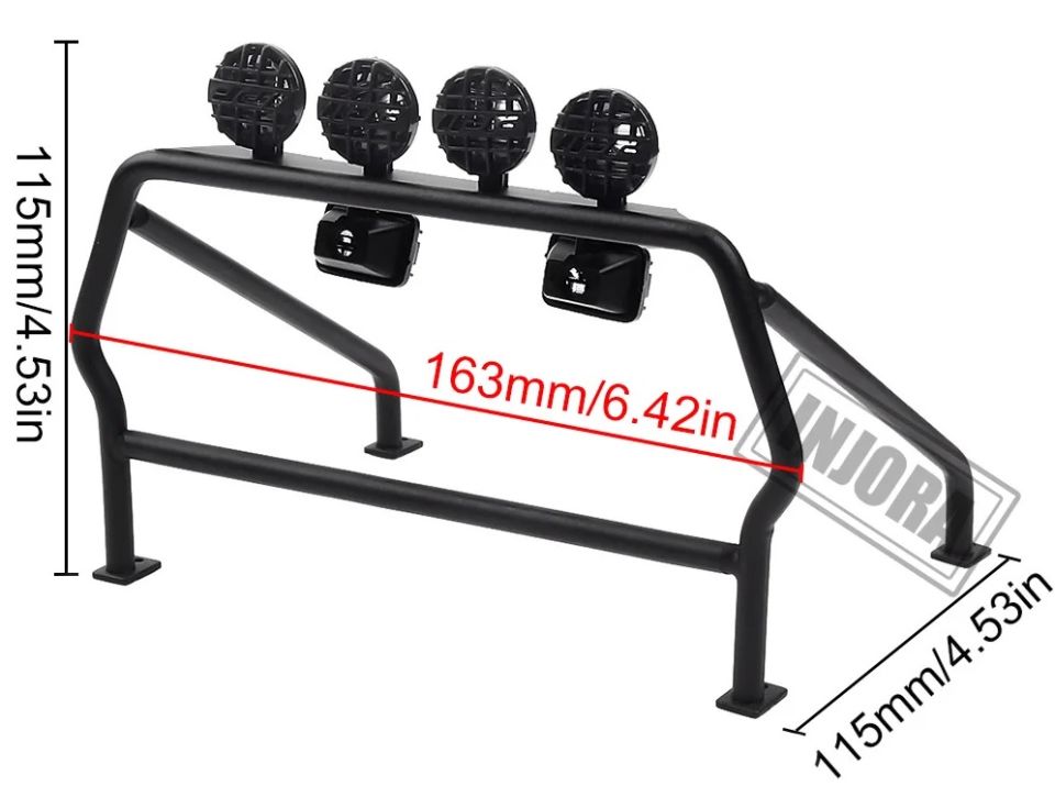 1/10 Crawler Metal Roll Bar Işıklı