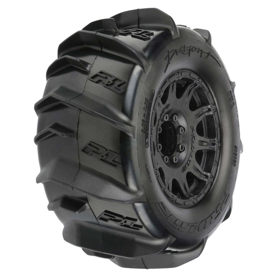 1/8 Dumont F/R 3.8'' MT Tires Mounted 17mm