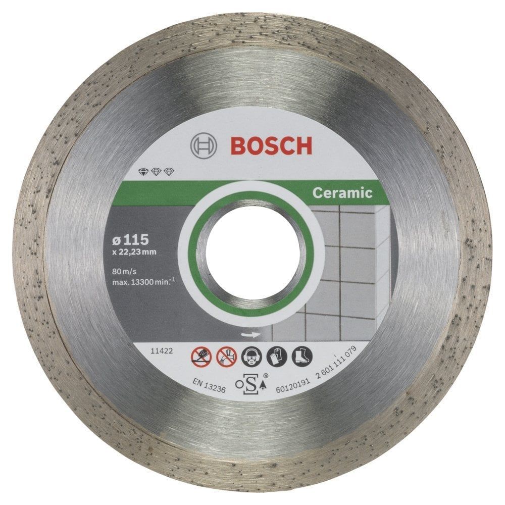 Bosch - Standard Seri Seramik İçin, 9+1 Elmas Kesme Diski Set 115 mm