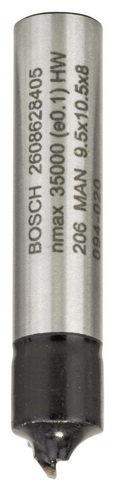 Bosch - Standard Seri Ahşap İçin Tek Oluklu Sert Metal Çeyrek Parmak Freze 8*9,5*41mm