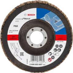 Bosch - 125 mm 60 Kum Standard Seri AlOX Flap Disk