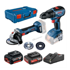 Bosch GSR 18V-50 + GWS 180-LI Akülü Taşlama ve Vidalama Set 2 Ah + 5 Ah Akü