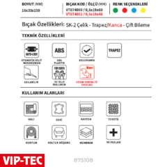 VIP-TEC Plastik Maket Bıçağı (Kademeli Kesici)