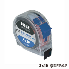 AYZ 3x16 Şeffaf Şerit Metre