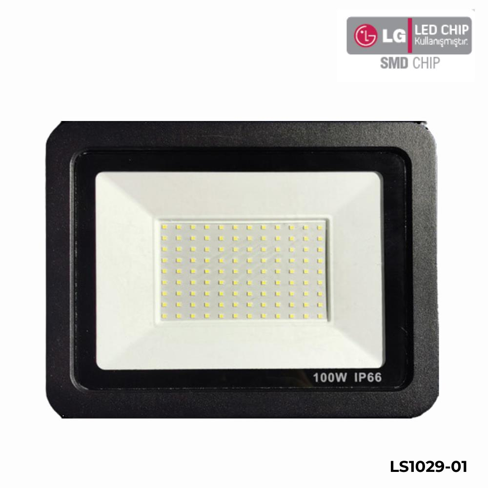 Luster 100W Smd Projektör 6500K Beyaz Işık 9000 Lümen