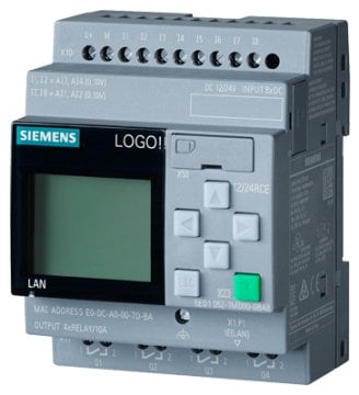 6ED1052-1MD08-0BA0 /LOGO! 12/24RCE, logic module, disp PS/I/O: 12/24VDC/relay, 8