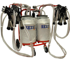 Sezer Pls-4/2 Alüminyum Güğümlü Süt Sağım Makinesi