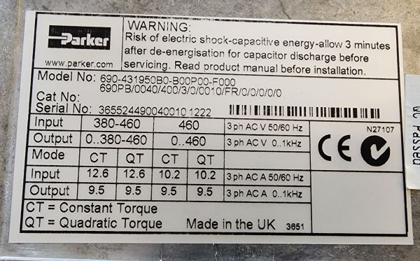 PARKER AC INTEGRATOR 690+ SERIES İNVERTER SÜRÜCÜ.