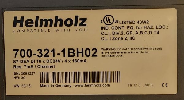 HELMHOLZ 700-321-1BH02