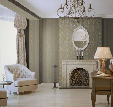 Rumi 6806-5-damask-desenli-kahve-bej-fon-dokuku