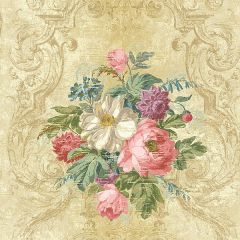 Amerikan Villa Toscana duvar kağıdı  LB31101-krem-pembe-eflatun-çiçekli-desenli-fon