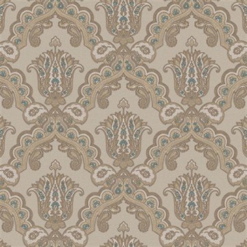 Kalinka Damask Desenli duvar kağıdı 5809-4-Bej renkli-fon