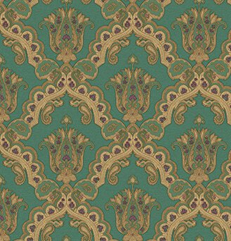 Kalinka Damask Desenli duvar kağıdı 5809-5-yeşil renkli-Fon
