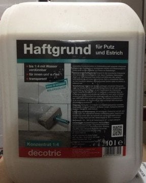 Thomsit duvar kağıdı ve zemin hazırlama astarı-Stück-ithal-made in germany- thomsit-haftgrund-decotric-alçı yüzey astarı-kağıt öncesi astarı-10 lt