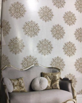 Yasham S-8525-2-amalfi seela-Kahverengi-simli-işlemeli-dokulu-Fon-Non woven tabanlı-ses-ısı-faydalı-Rulo ölçü ebatları: 106 cm, boyları 10 metredir. 1 rulosu, 10,6 m2 duvar kaplar.