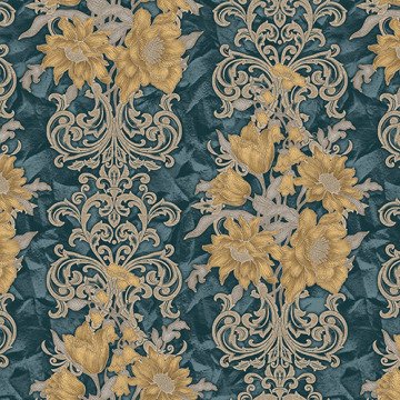 Seven 7805-5-Damask Rokoko desenli-fon