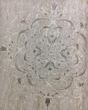 Yasham amalfi seela S 8525-8-krem-bej-desenli-dokulu-işlemeli-simli-fon